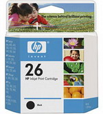 Hp 51626a (hp 26) Black Oem Inkjet Cartridge - 