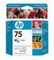 Hp Cb337wn ( Hp 75) - Tricolor Oem Ink Cartridge -   (color)