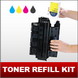 Toner Refill Kit For Samsung Clp-350 - Includes Chip Cyan -  (cyan)