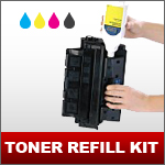Toner Refill Kit For Samsung Clp-350 - Includes Chip Yellow -  (yellow)